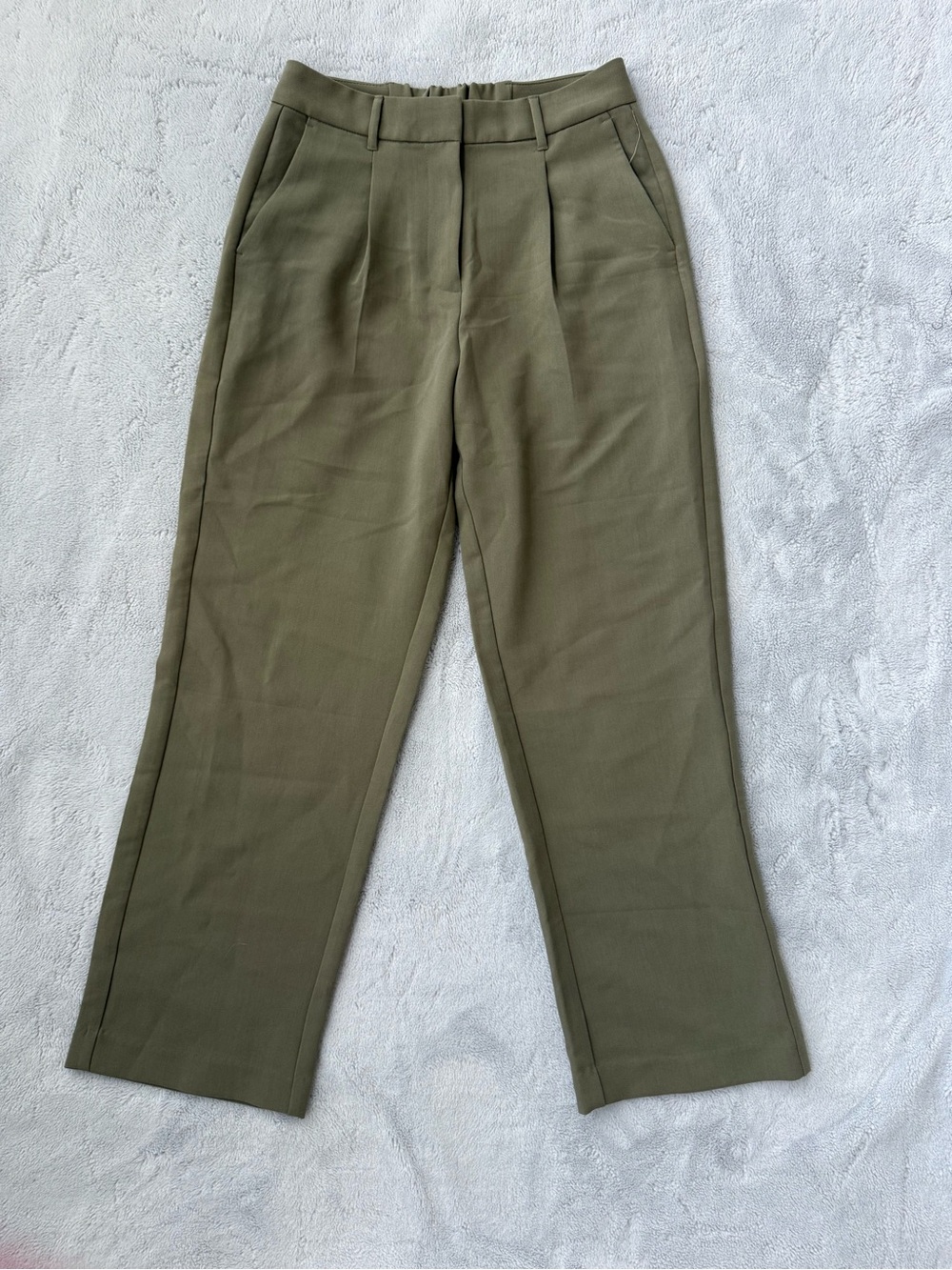 Old Navy Olive Green Taylor Wide Leg Trousers High Waist NEW